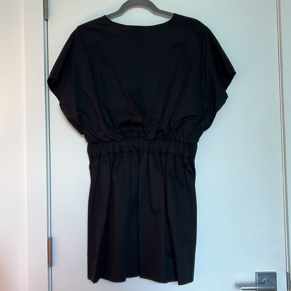 NEW Zara Black Poplin Mini Dress in M - Picture 3 of 4